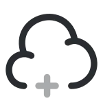 Cloud Plus SVG Icon